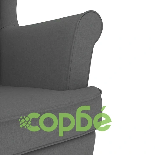 Люлеещ се стол от плат в тъмно сив цвят с размери 74x90x102 cm ➤ топ цена ➤ sorbe.bg