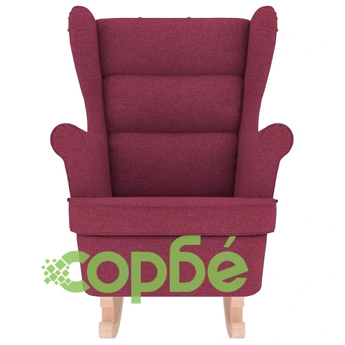 Луксозен Люлеещ се Стол от Текстил - Винено Червен, 74x90x102 см ➤ топ цена ➤ sorbe.bg