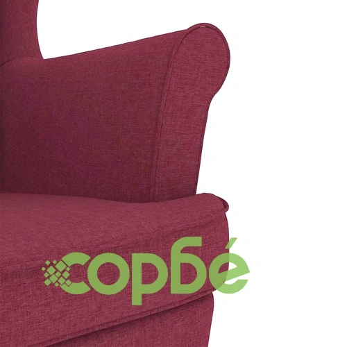 Луксозен Люлеещ се Стол от Текстил - Винено Червен, 74x90x102 см ➤ топ цена ➤ sorbe.bg
