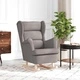 Люлеещ се стол Taupe, текстил, 74x90x102 см