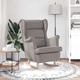 Люлеещ се стол Taupe, текстил, 74x90x102 см