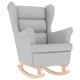 Луксозен Люлеещ се Стол Cloud Grey 74x90x102 см от Полиестерна Тъкан