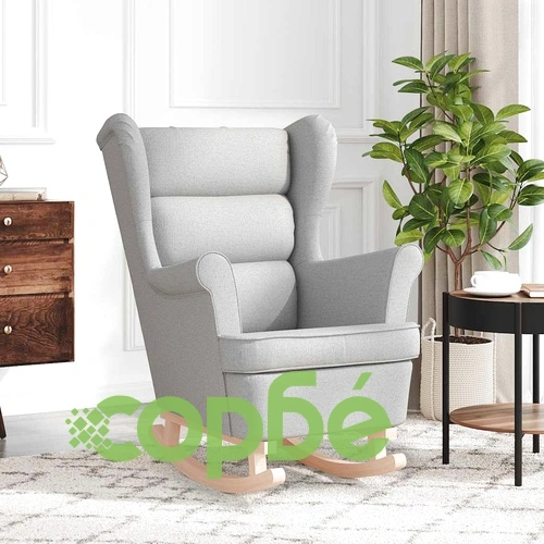 Луксозен Люлеещ се Стол Cloud Grey 74x90x102 см от Полиестерна Тъкан ➤ топ цена ➤ sorbe.bg