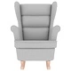 Луксозен Люлеещ се Стол Cloud Grey 74x90x102 см от Полиестерна Тъкан