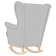Луксозен Люлеещ се Стол Cloud Grey 74x90x102 см от Полиестерна Тъкан