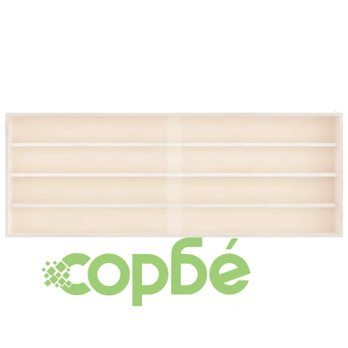 Стенна витрина от шперплат с прозрачни врати 100x8,5x37 см ➤ топ цена ➤ sorbe.bg