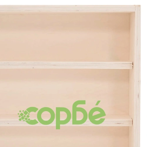 Стенна витрина от шперплат с прозрачни врати 100x8,5x37 см ➤ топ цена ➤ sorbe.bg