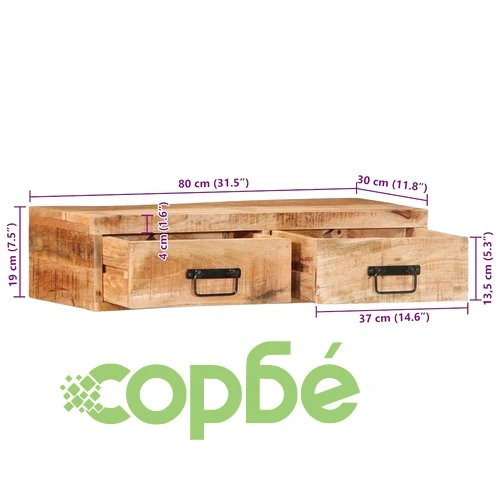 Стенен шкаф за телевизор от масивно манго дърво 80x30x19 см ➤ топ цена ➤ sorbe.bg