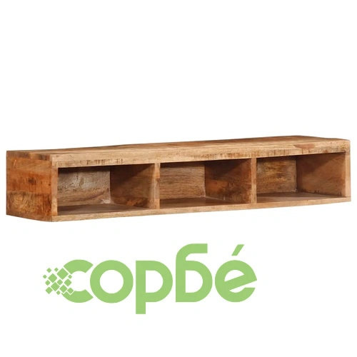 Стенен шкаф за телевизор от масивно манго дърво 100x30x19 см ➤ топ цена ➤ sorbe.bg