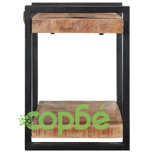 Стенен рафт от масивно манго дърво 90x33x45 cm - Рустик дизайн ➤ топ цена ➤ sorbe.bg