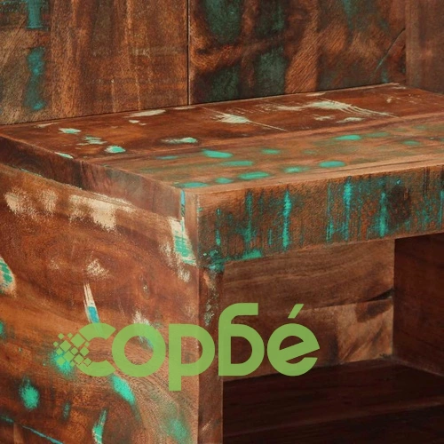 Нощно шкафче Multicolour 50x27x50 см от Масивна Възстановена Дървесина ➤ топ цена ➤ sorbe.bg