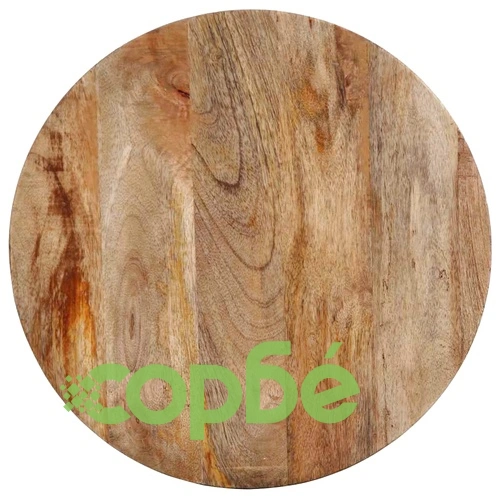 Кръгла странична маса от масивно манго дърво 37x45 cm с пясъкоструйно покритие ➤ топ цена ➤ sorbe.bg