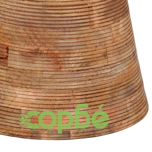 Кръгла странична маса от масивно манго дърво 37x45 cm с пясъкоструйно покритие ➤ топ цена ➤ sorbe.bg