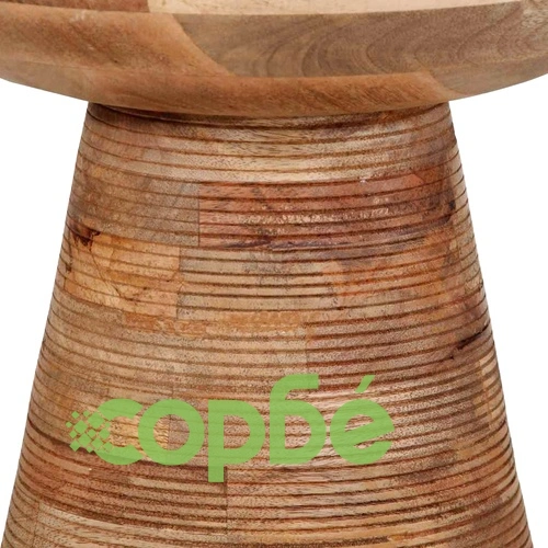 Кръгла странична маса от масивно манго дърво 37x45 cm с пясъкоструйно покритие ➤ топ цена ➤ sorbe.bg