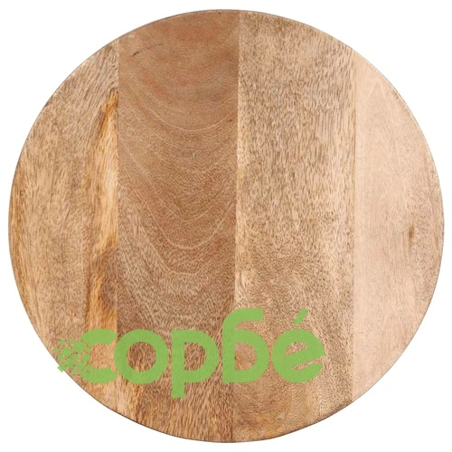 Кръгла странична маса от масивно манго дърво 33x50 cm с пясъкоструйно покритие ➤ топ цена ➤ sorbe.bg