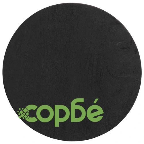 Кръгла странична маса от масивно манго дърво, черна, 30x60 cm ➤ топ цена ➤ sorbe.bg