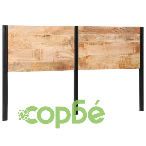 Табла за легло 180 см от масивно манго дърво и желязо ➤ топ цена ➤ sorbe.bg