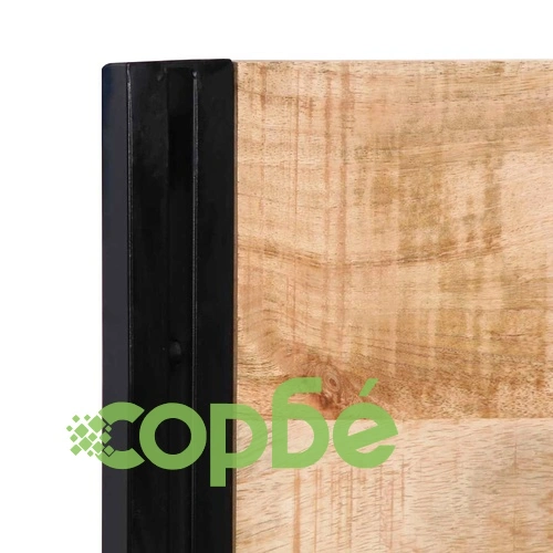 Табла за легло 180 см от масивно манго дърво и желязо ➤ топ цена ➤ sorbe.bg