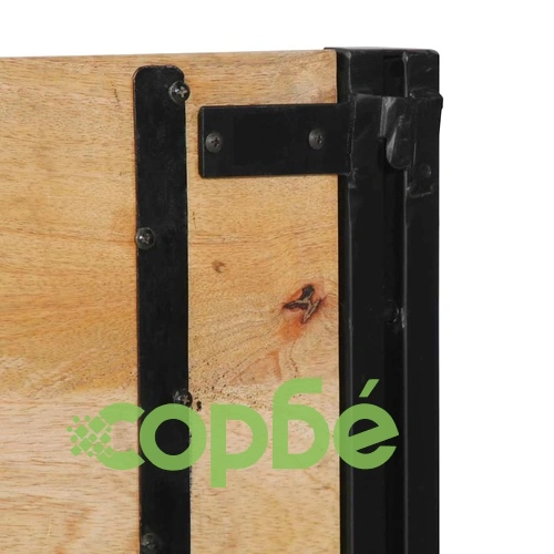 Табла за легло 180 см от масивно манго дърво и желязо ➤ топ цена ➤ sorbe.bg