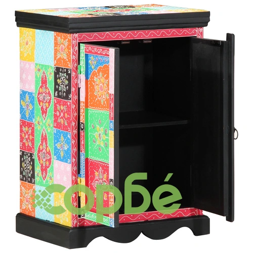 Конзолна маса от масивно мангово дърво - Многоцветна 50x30x75 см ➤ топ цена ➤ sorbe.bg