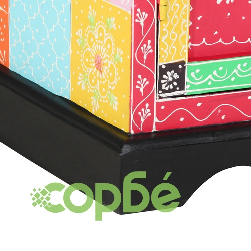 Конзолна маса от масивно мангово дърво - Многоцветна 50x30x75 см ➤ топ цена ➤ sorbe.bg