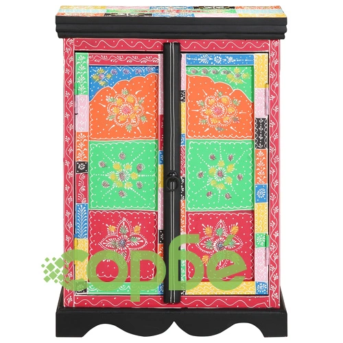 Конзолна маса от масивно мангово дърво - Многоцветна 50x30x75 см ➤ топ цена ➤ sorbe.bg