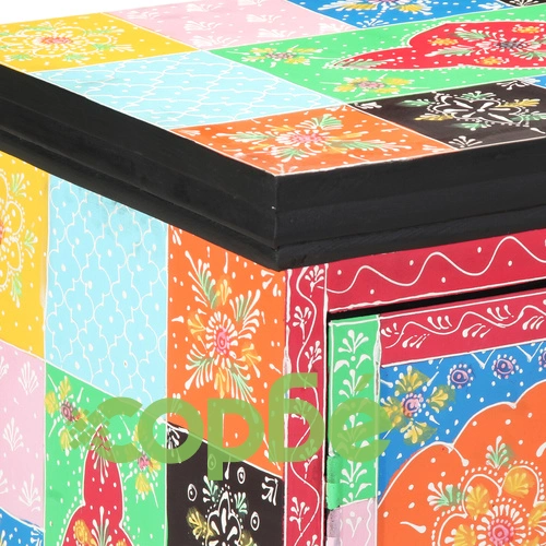 Конзолна маса от масивно мангово дърво - Многоцветна 50x30x75 см ➤ топ цена ➤ sorbe.bg