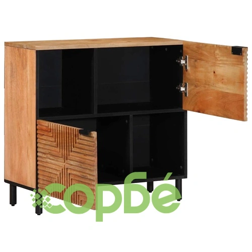 Шкаф Кафяв 80x33x75 см от Масивно Дърво Манго ➤ топ цена ➤ sorbe.bg