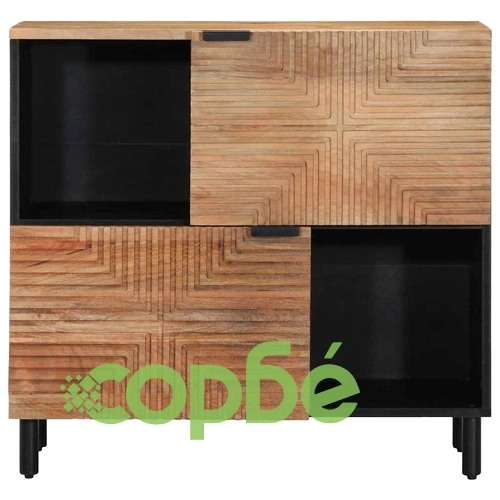 Шкаф Кафяв 80x33x75 см от Масивно Дърво Манго ➤ топ цена ➤ sorbe.bg