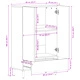 Висок шкаф от масивна акация 60x33x100 см с 2 врати Висок шкаф от масивна акация 60x33x100 см с 2 врати