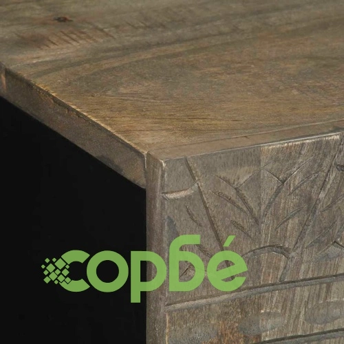 Шкаф от Масивно Манго Дърво в Светло Сив Цвят 60x33,5x75 cm ➤ топ цена ➤ sorbe.bg