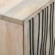 ТВ шкаф от масивно мангово дърво 105x33.5x46 см с чекмедже бял и черен