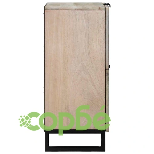 Шкаф за съхранение от мангово дърво 60x33.5x75 см бял и черен ➤ топ цена ➤ sorbe.bg