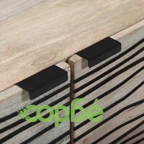 Шкаф за съхранение от мангово дърво 60x33.5x75 см бял и черен ➤ топ цена ➤ sorbe.bg