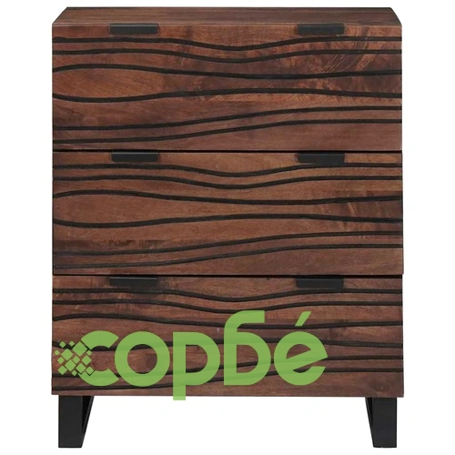 Служебен шкаф от масивно манго дърво 60x33.5x75 см с 3 чекмеджета ➤ топ цена ➤ sorbe.bg