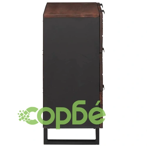 Служебен шкаф от масивно манго дърво 60x33.5x75 см с 3 чекмеджета ➤ топ цена ➤ sorbe.bg