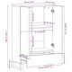 Висок шкаф от масивно мангово дърво 60x33x100 см кафяв цвят