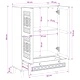 Висок шкаф 60 x 33 x 100 см от масивно дърво манго