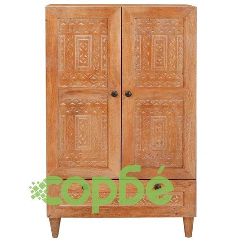Висок шкаф 60 x 33 x 100 см от масивно дърво манго ➤ топ цена ➤ sorbe.bg