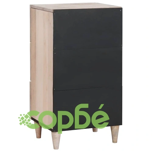 Шкаф с чекмедже от масивно манго 33.5 x 40 x 75 см, Бяло ➤ топ цена ➤ sorbe.bg