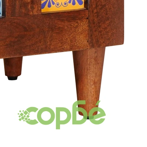 Служебен шкаф 60 x 33,5 x 75 см, масивно мангово дърво, орех ➤ топ цена ➤ sorbe.bg
