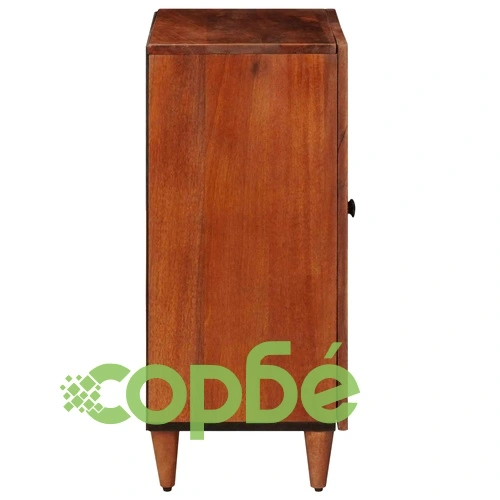 Служебен шкаф 60 x 33,5 x 75 см, масивно мангово дърво, орех ➤ топ цена ➤ sorbe.bg