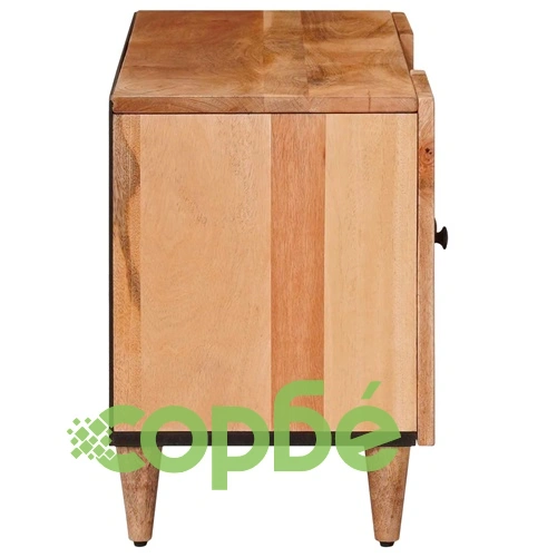 ТВ шкаф Натурал 105 x 33,5 x 46 см, масивно мангово дърво ➤ топ цена ➤ sorbe.bg