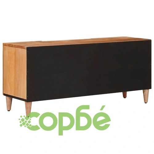 ТВ шкаф Натурал 105 x 33,5 x 46 см, масивно мангово дърво ➤ топ цена ➤ sorbe.bg