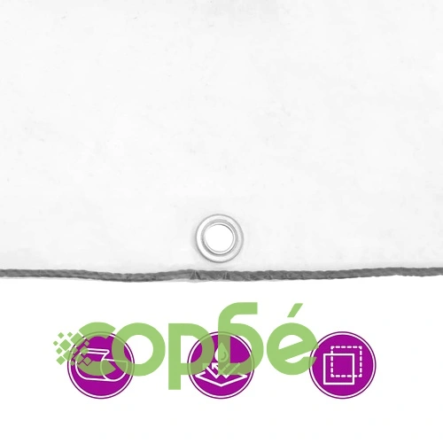 Прозрачен брезент с капси 4x8 м от полиетилен PE ➤ топ цена ➤ sorbe.bg