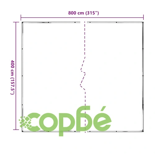 Прозрачен брезент с капси 4x8 м от полиетилен PE ➤ топ цена ➤ sorbe.bg