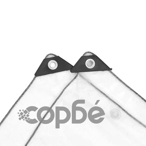 Прозрачен брезент с капси 4x8 м от полиетилен PE ➤ топ цена ➤ sorbe.bg