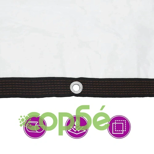 Прозрачен брезент с капси 3 x 12 м, полиетилен, 140 г/м² ➤ топ цена ➤ sorbe.bg
