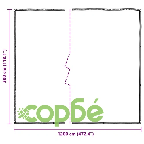 Прозрачен брезент с капси 3 x 12 м, полиетилен, 140 г/м² ➤ топ цена ➤ sorbe.bg