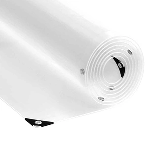 Прозрачен PVC брезент с капси 2x5 m, 350 g/m², водоустойчив
